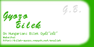 gyozo bilek business card